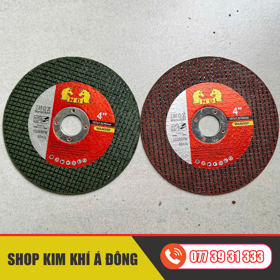 37_Đá cắt sắt inox ND phi 100 107 màu xanh, màu đỏ